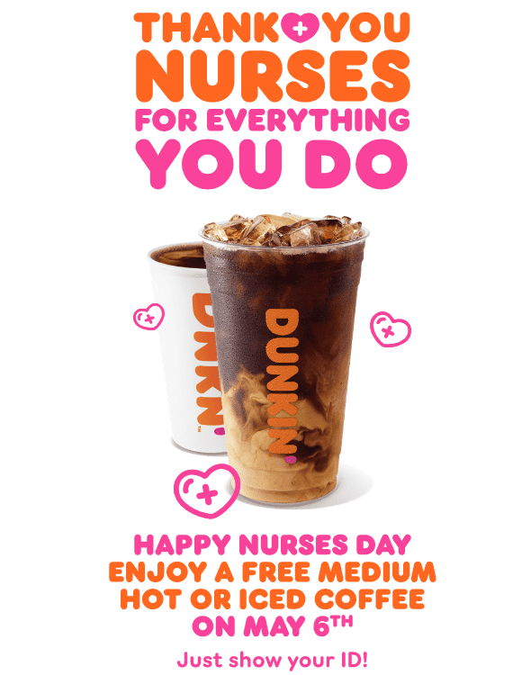 dunkin national nurses day Triangle on the Cheap