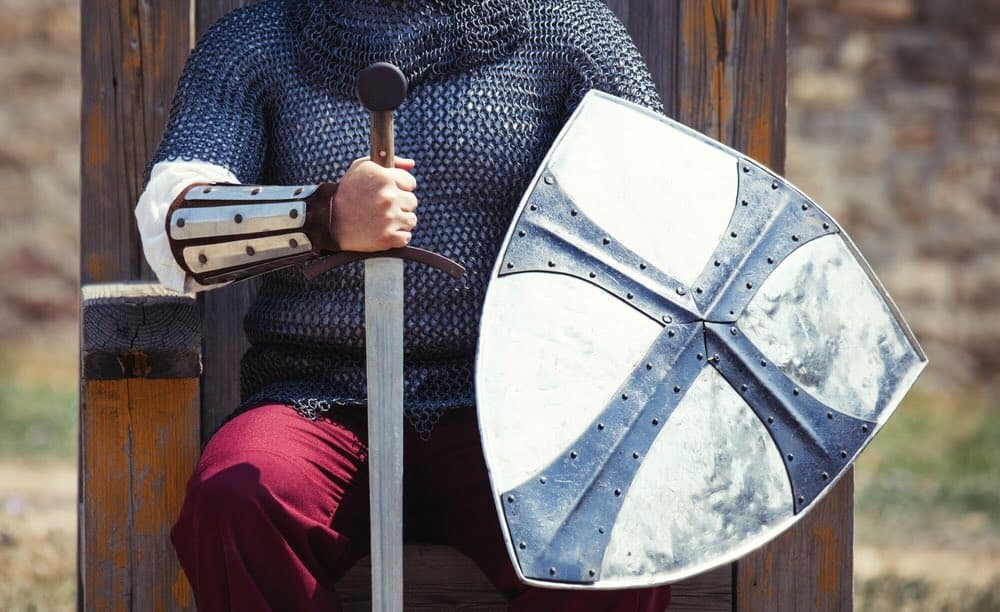 warrior with sword and shield