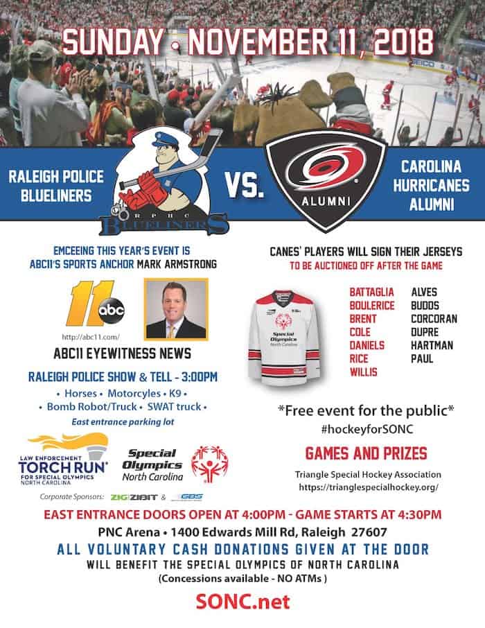 Free Raleigh Police Department BlueLiners vs. Carolina Hurricanes