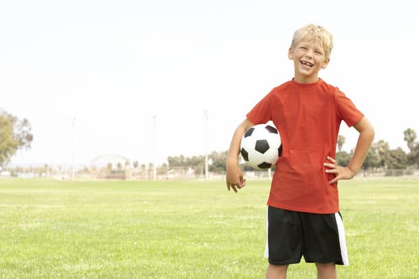 Young Boy In Football Team