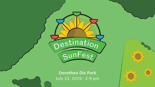 destination sunfest dix park raleigh nc sunflowers logo