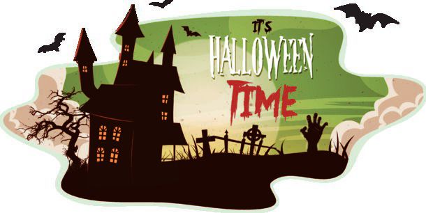 Halloween Smoke Background Illustration Of A Cartoon Spooky Landscape Background For Halloween Holidays With Haunted House Zombie Hand