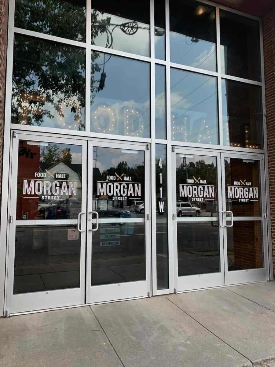 exterior of Morgan Street Food Hall in Raleigh