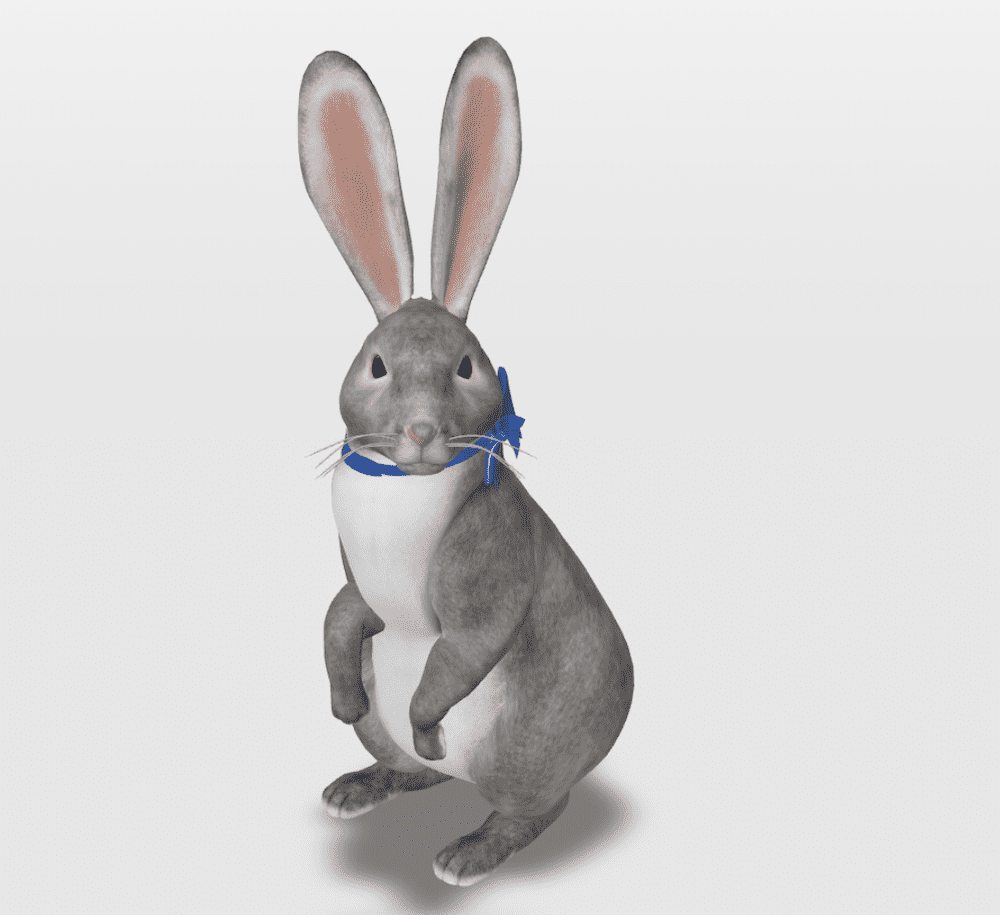 google 3d easter bunny