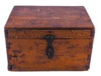 old wooden chest for time capsule