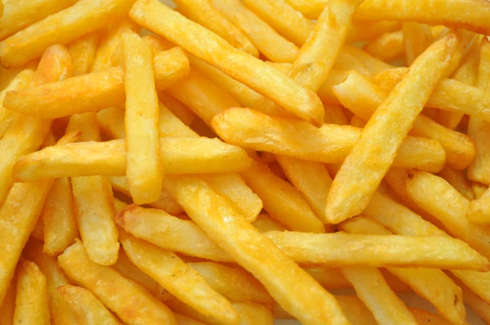 closeup picture of french fries