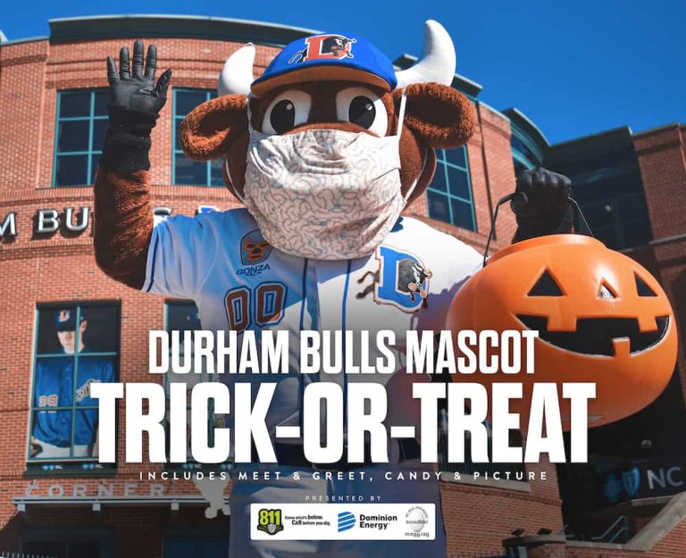 Durham Bulls Mascot TrickorTreat Meet and Greet with Wool E. Bull