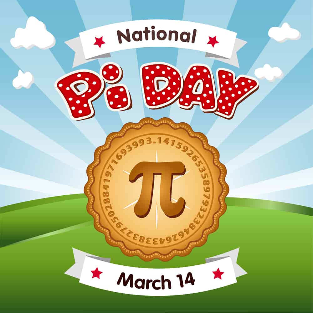 pi day graphic with pie