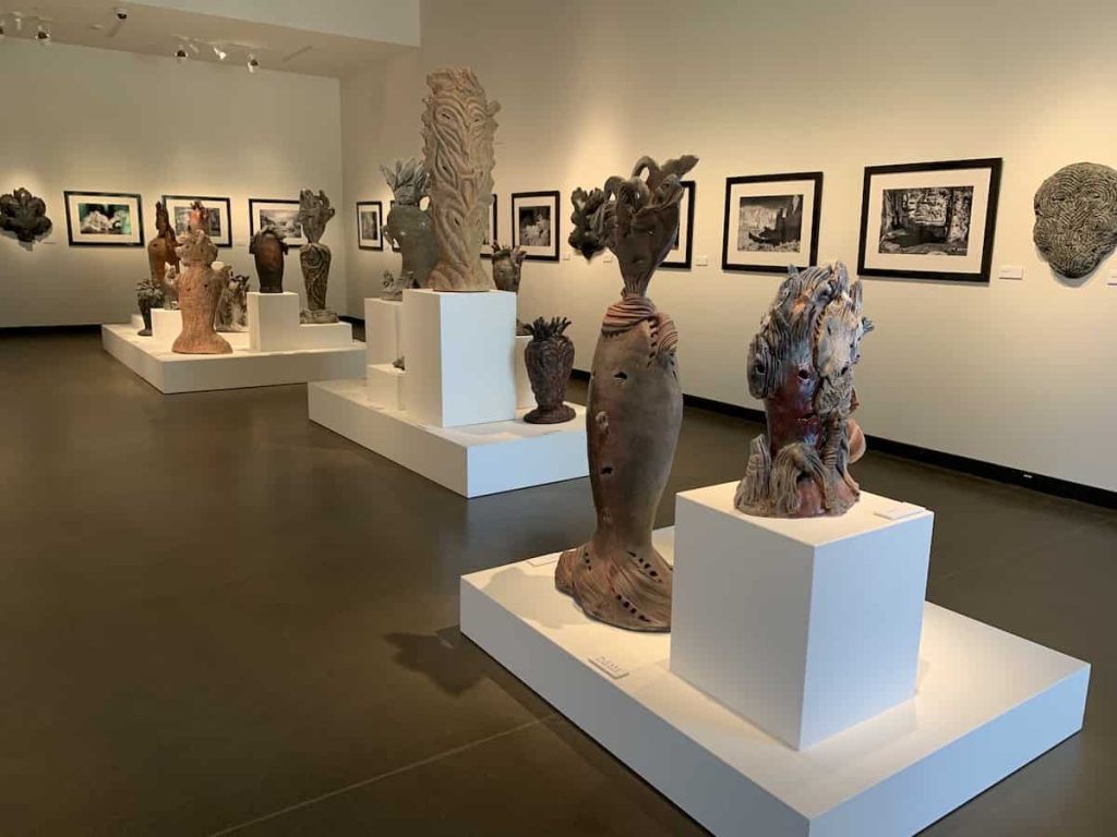 sculptures at Gregg Museum in Raleigh