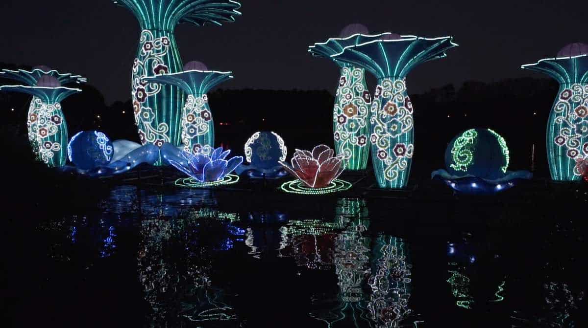 Water feature at North Carolina Chinese Lantern Festival