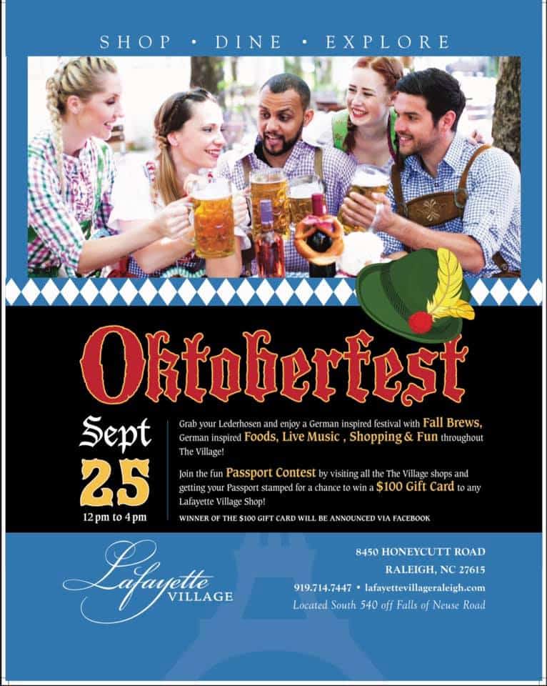 Oktoberfest at Lafayette Village in Raleigh Triangle on the Cheap