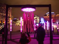 Illuminated chimes art installation