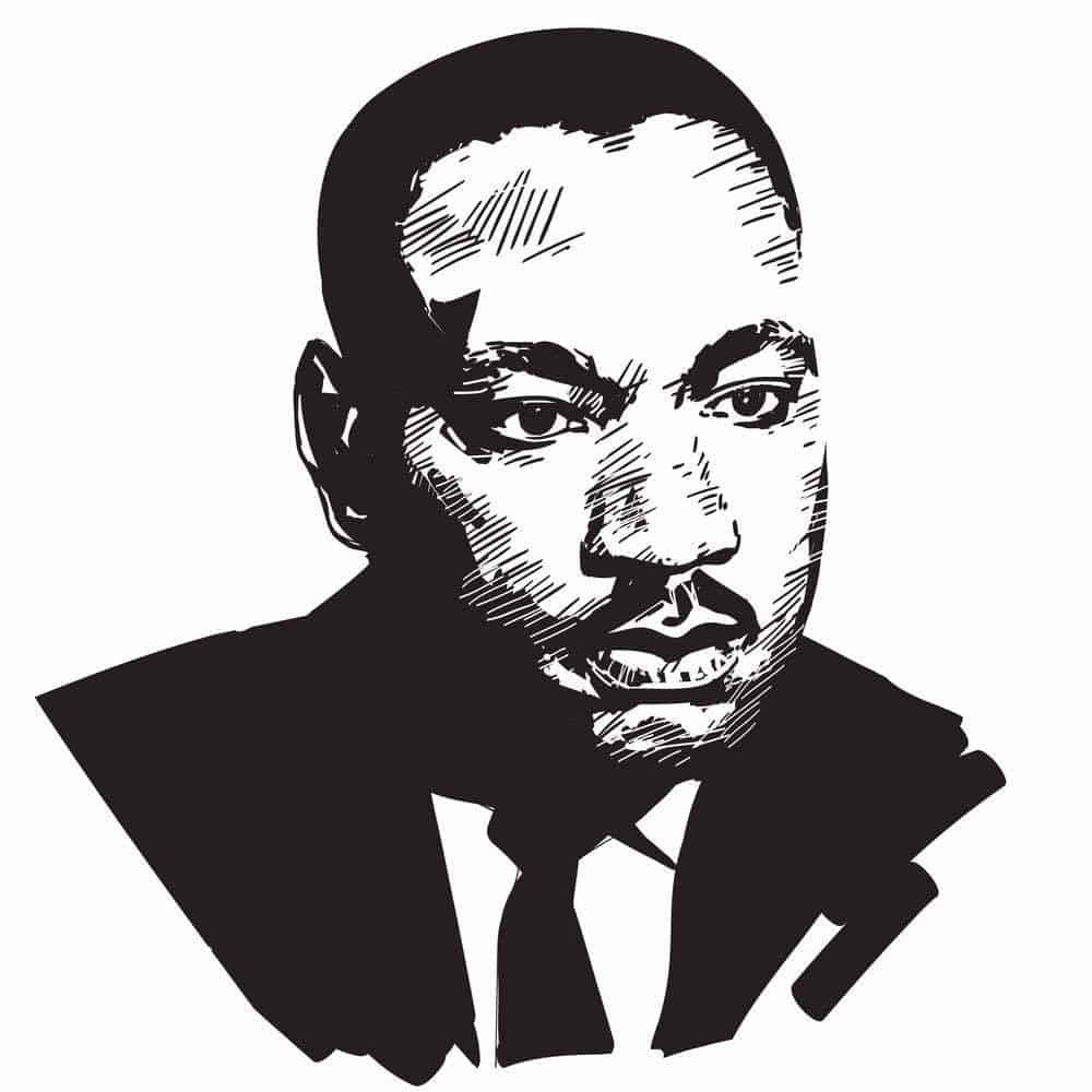 how to draw martin luther king jr face step by step