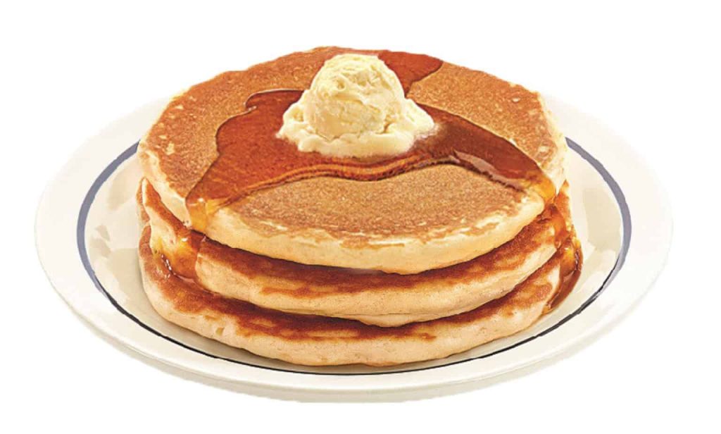 free short stack of buttermilk pancakes at IHOP