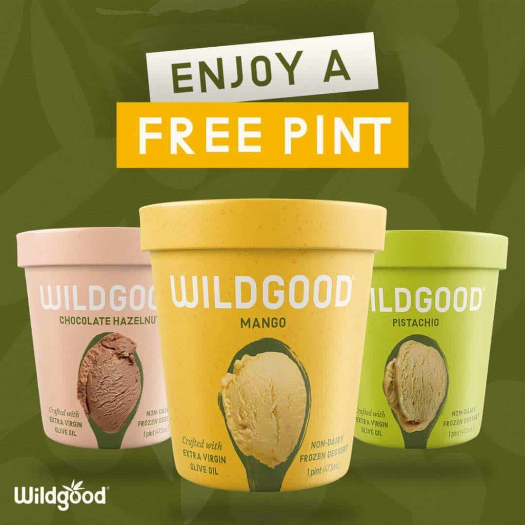 Free pint of Wildgood Plantbased ice cream Triangle on the Cheap