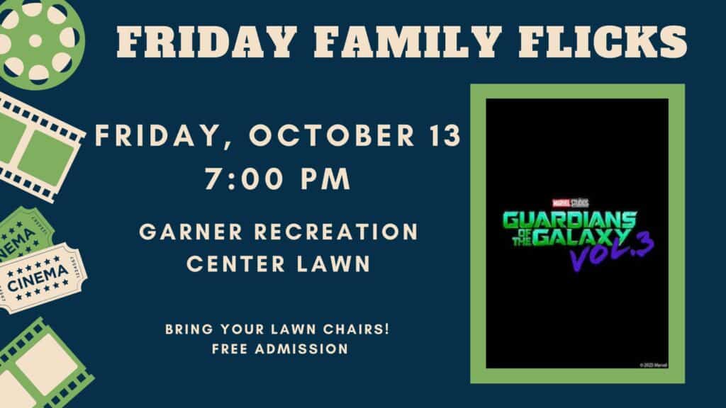 banner for friday family flicks in garner