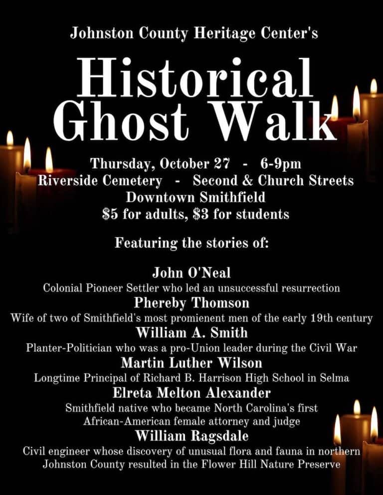 Historical Ghost Walk in Smithfield's Riverside Cemetery Oct 27