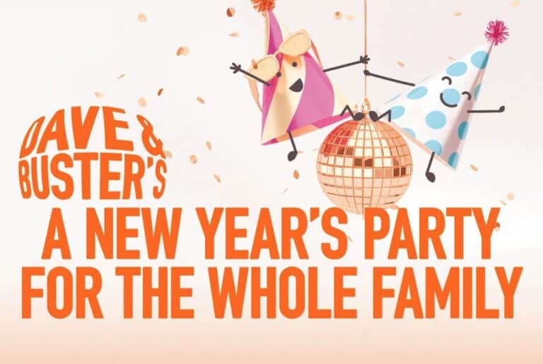 Dave & Buster's Family New Year's Eve Party Triangle on the Cheap