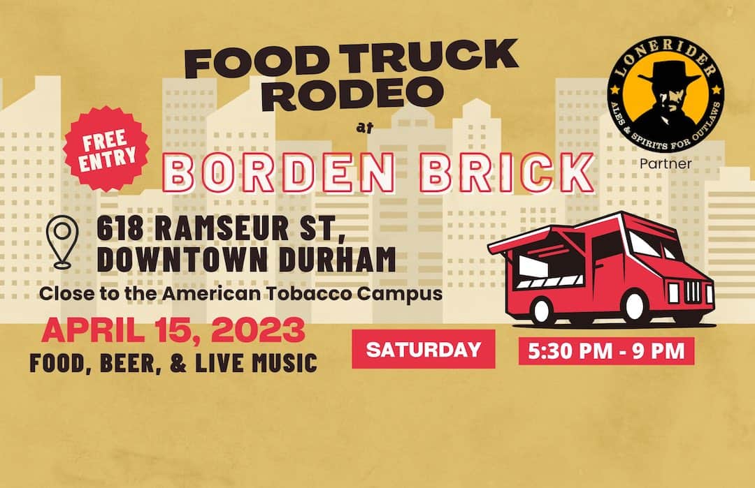 Food Truck Rodeo at Borden Brick in Durham April 15 Triangle on the Cheap