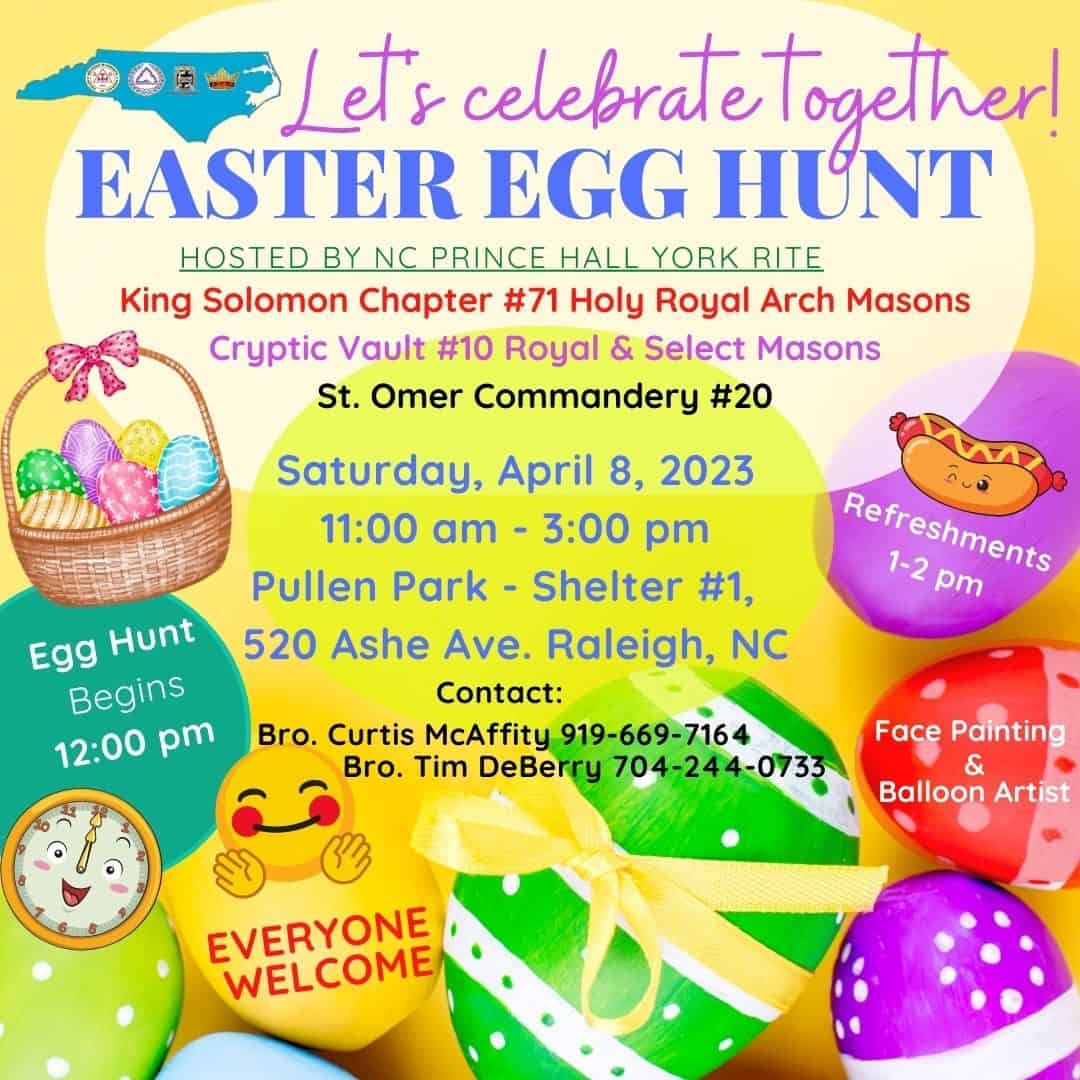 Easter Egg Hunt hosted by NC York Rite Masons Triangle on the Cheap