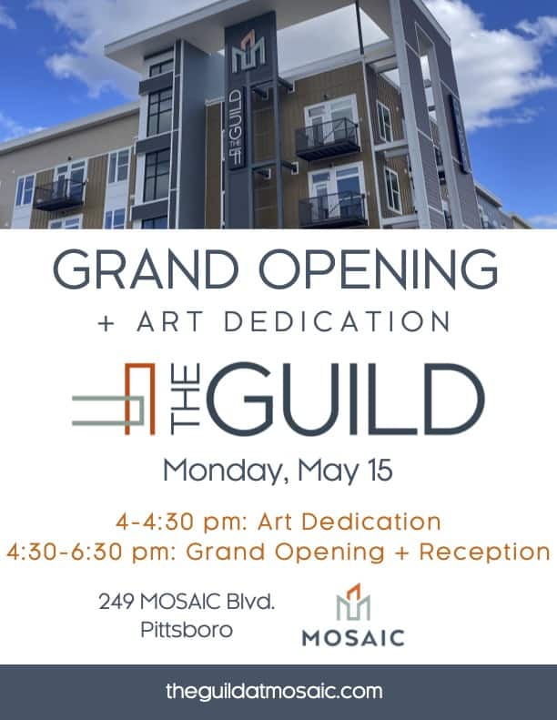 flyer for the grand opening of The Guild