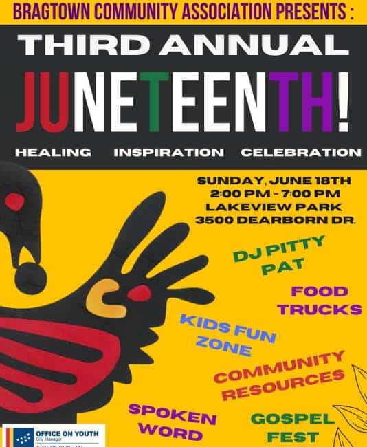 poster for Bragtown Juneteenth celebration