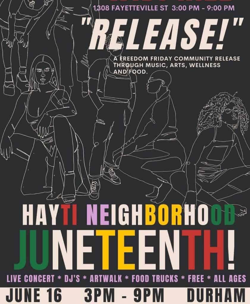 poster for Hayti Neighborhood Juneteenth