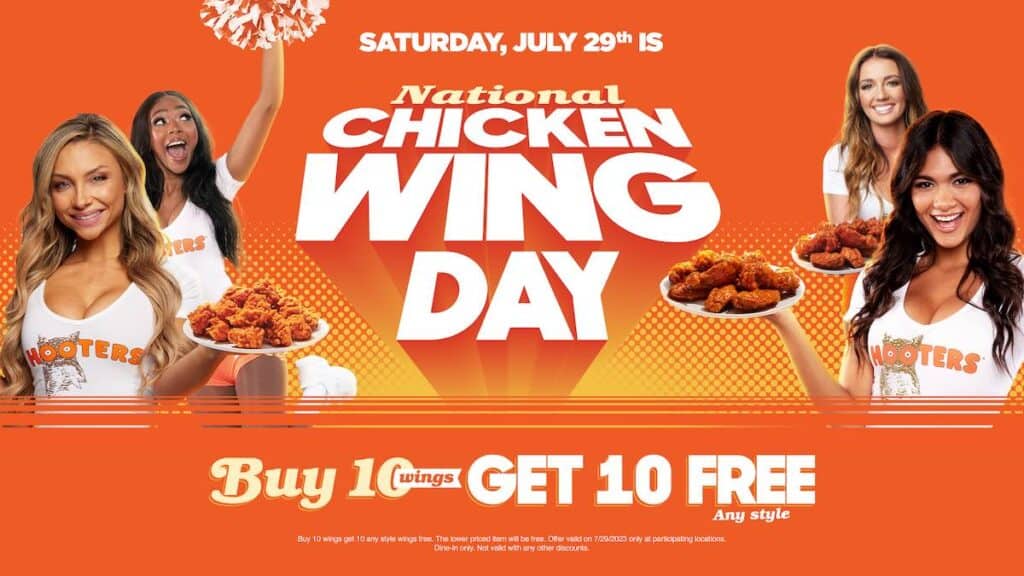 banner for Hooter's Chicken Wing Day