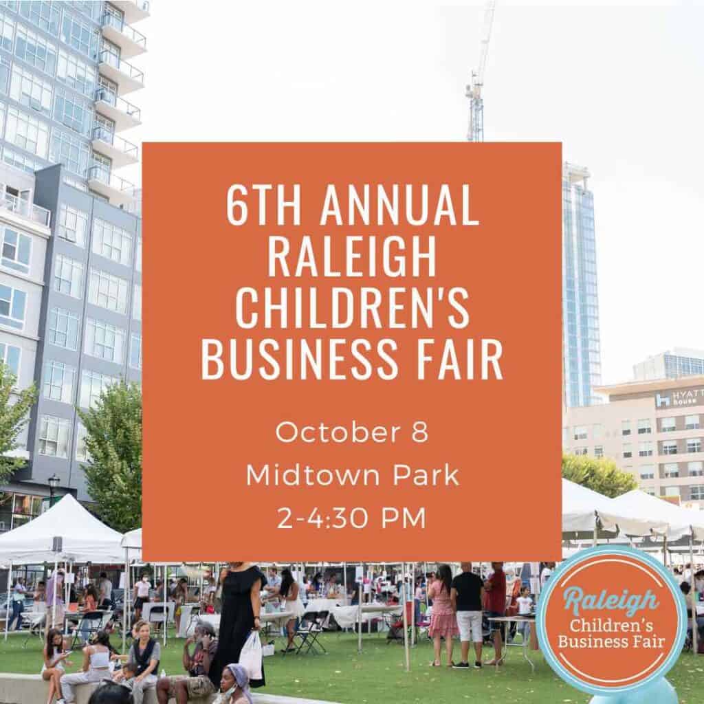 banner for Raleigh Children's business fair