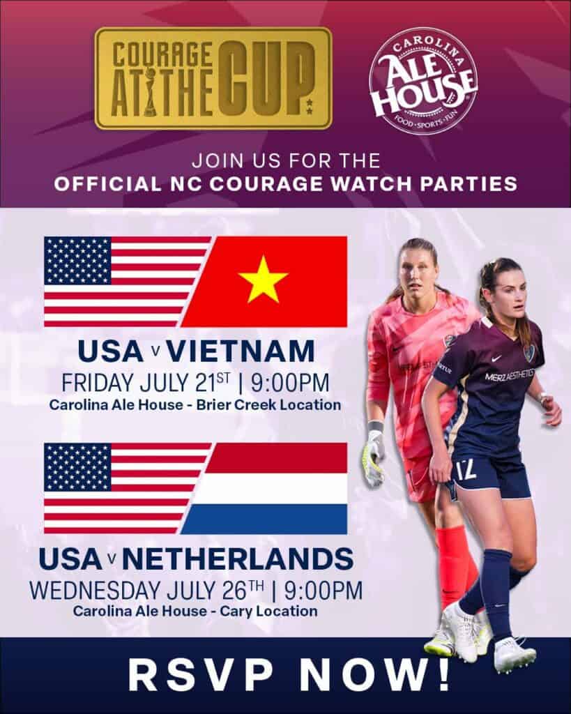 Official NC Courage Watch Parties - USA in World Cup