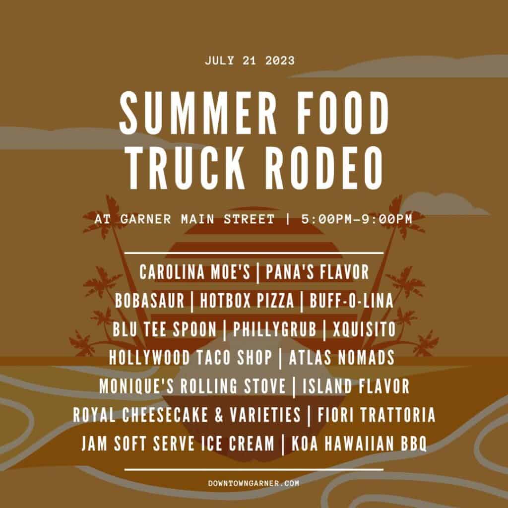 poster garner food truck rodeo