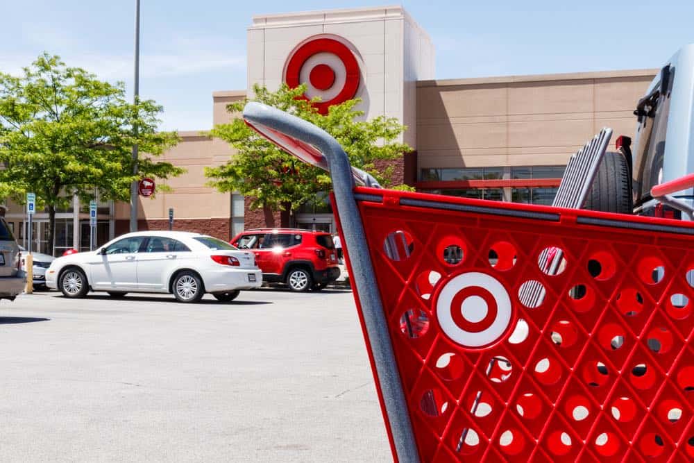 Target shopping cart in parking lot