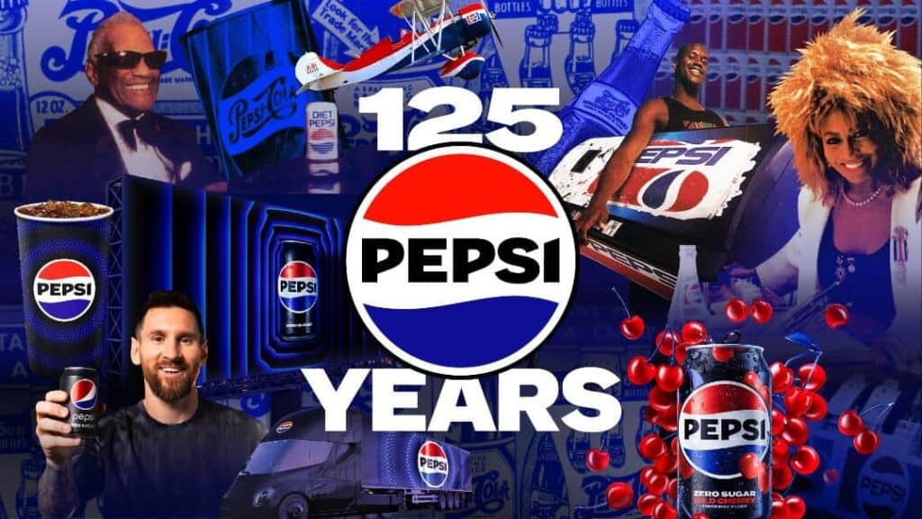 pepsi banner for 125 years