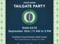 flyer for food bank tailgate party