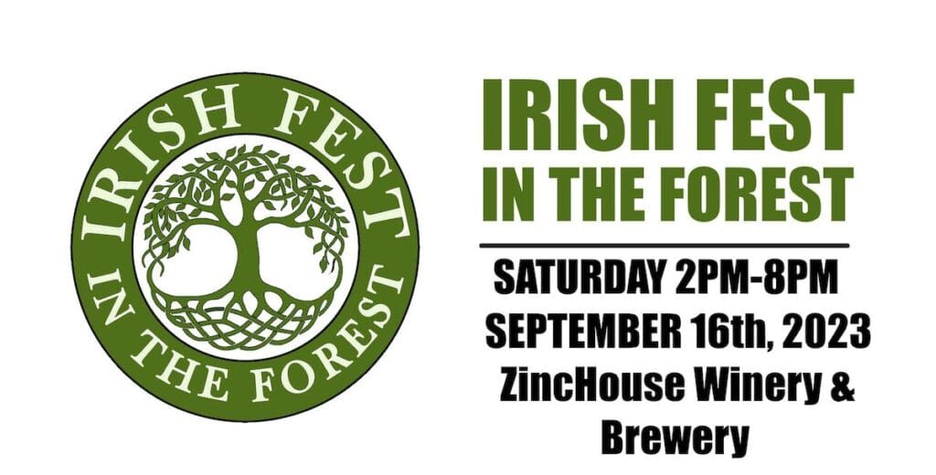 banner for Irish Fest in the Forest