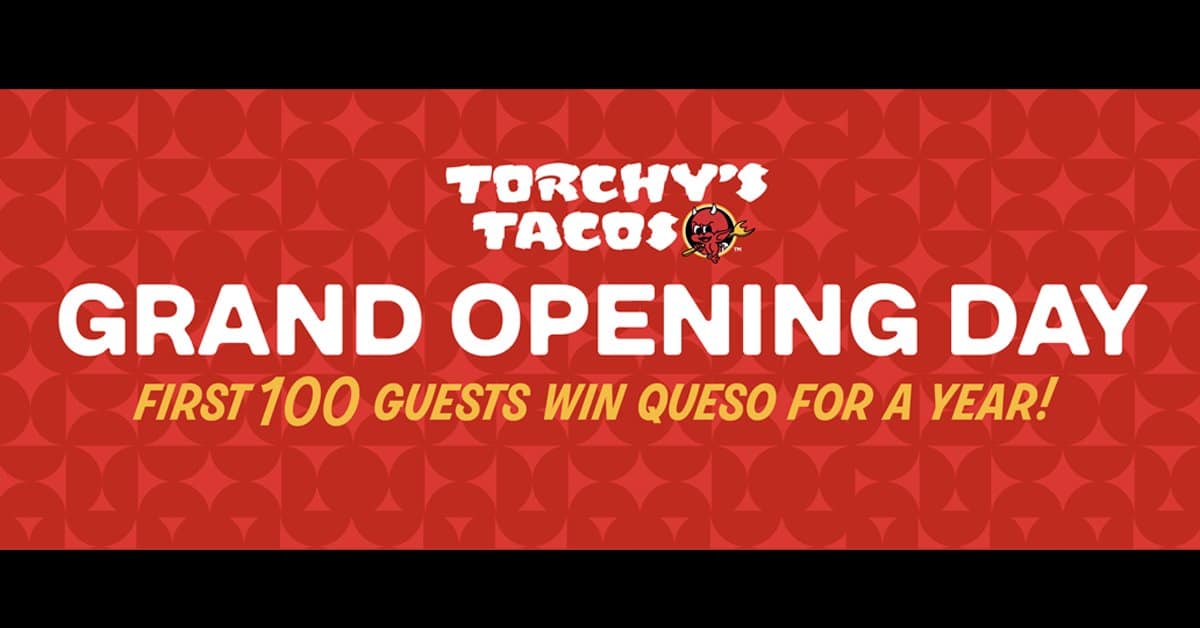 Torchy's Tacos Wake Forest Grand Opening Sep 27 first 100 guests get