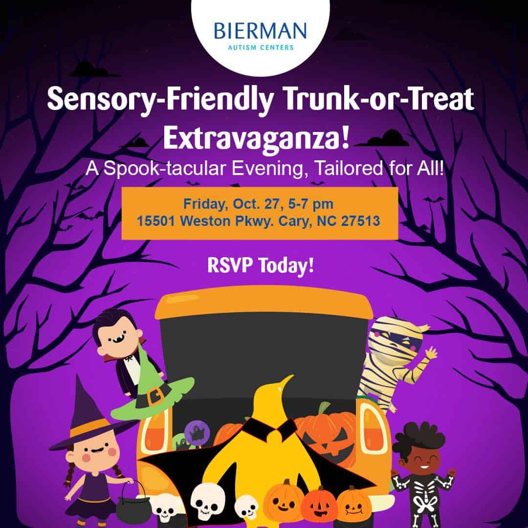 SensoryFriendly Trunk or Treat Bash at Bierman Autism Centers in Cary