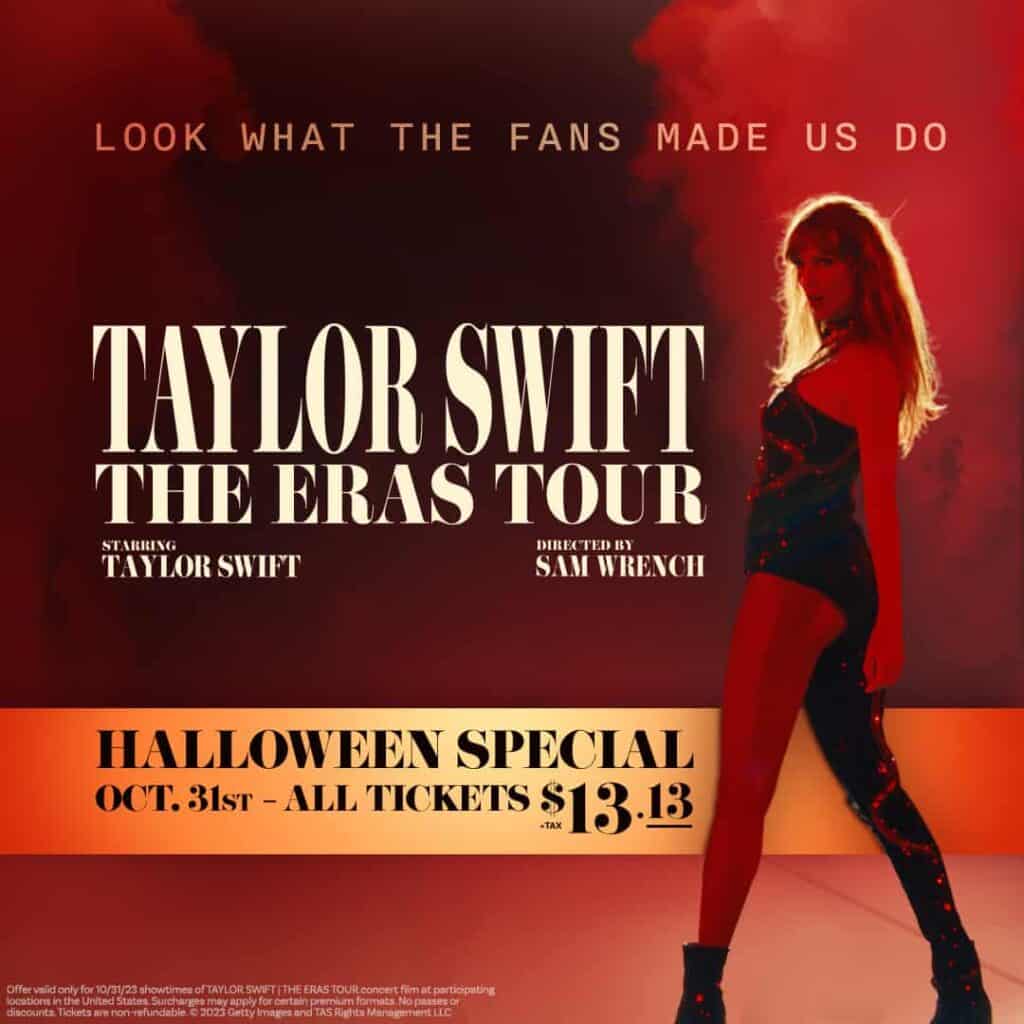poster for Taylor Swift: The Eras Tour movie