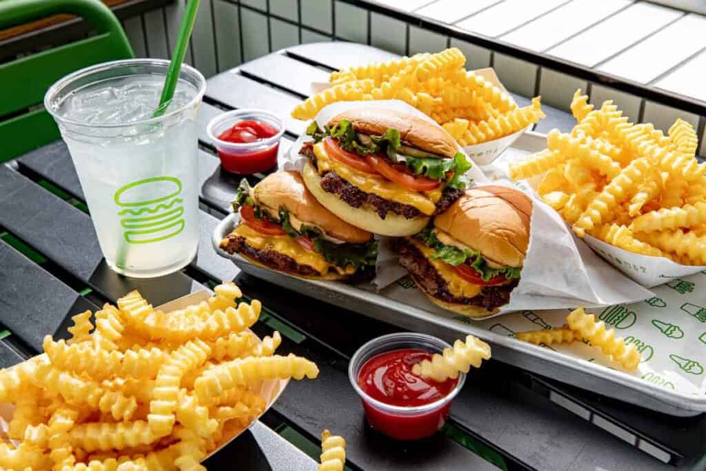 Burgers and fries from Shake Shack