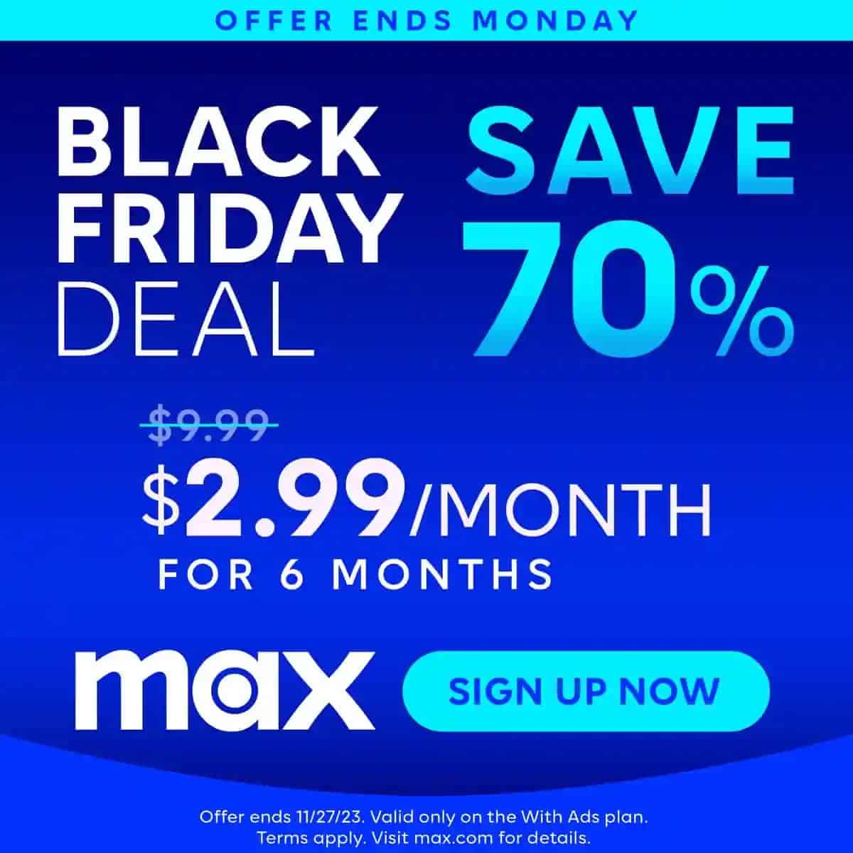 HBO Max Black Friday deal — just 2.99 per month Triangle on the Cheap