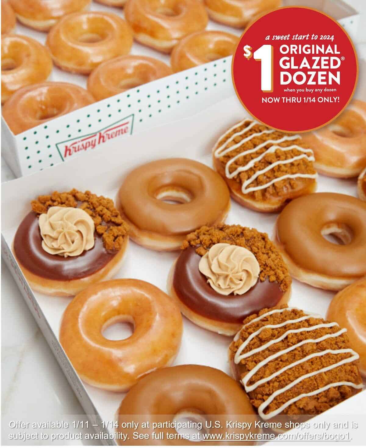 Krispy Kreme Buy a dozen, get a dozen for 1 Triangle on the Cheap