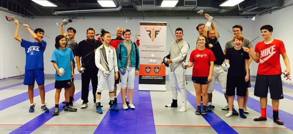 Group of fencers