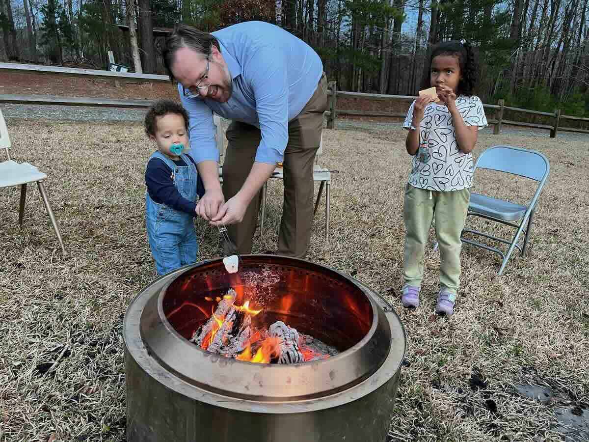 roasting marshmallows 