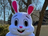 Closeup of Easter Bunny's face