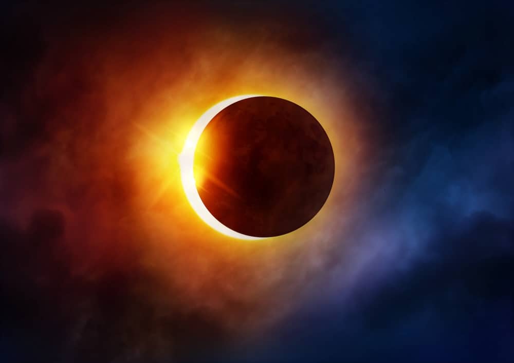 Illustration of solar eclipse