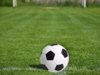 soccer ball on grass field