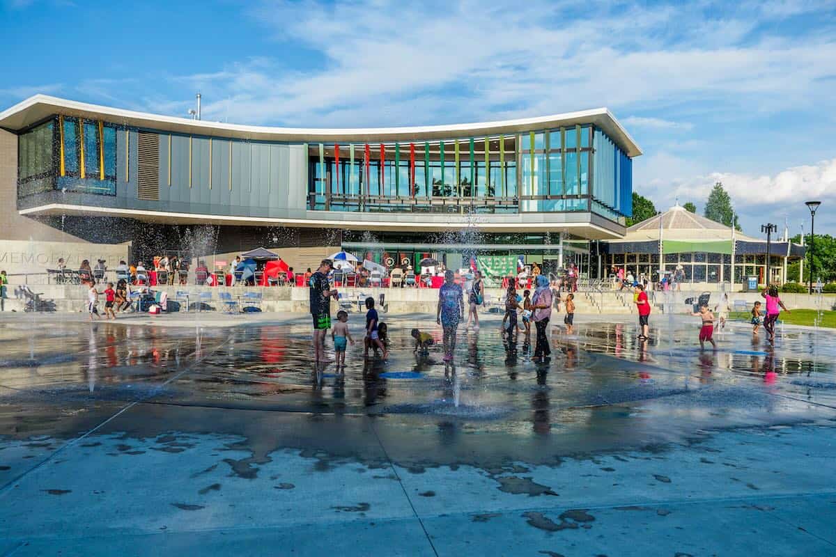 Splashing at Chavis Park