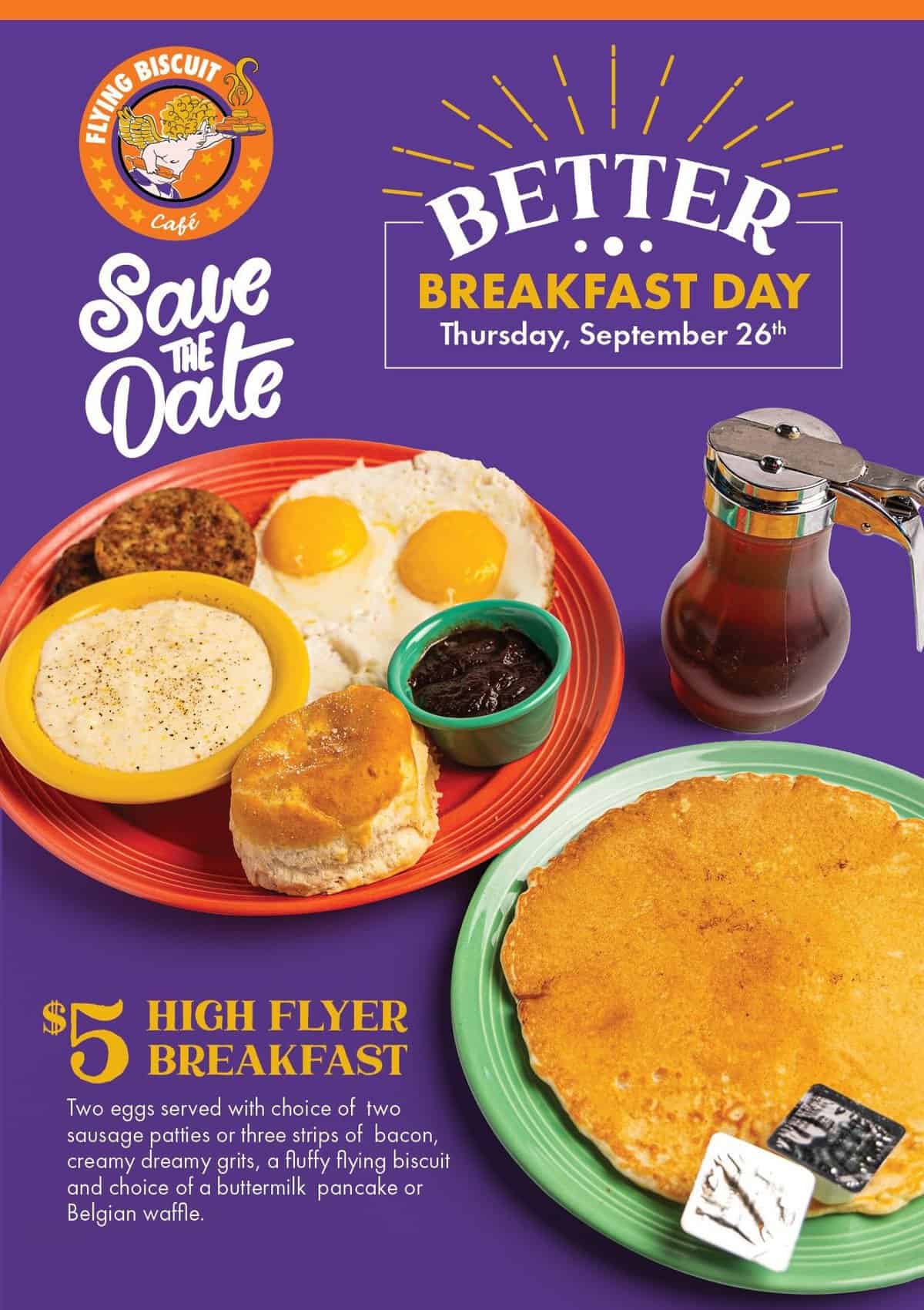 Better Breakfast Day at Flying Biscuit Cafe on Sept 26: $5 breakfast ...