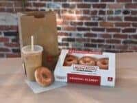 Krispy Kreme doughnuts and McDonald's products