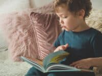 boy reading book